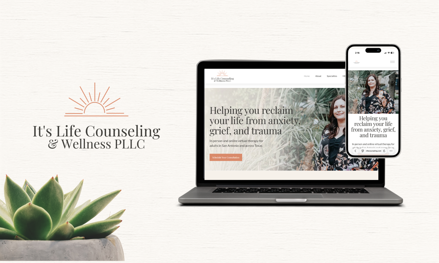 itslifecounseling.com homepage promotional image.